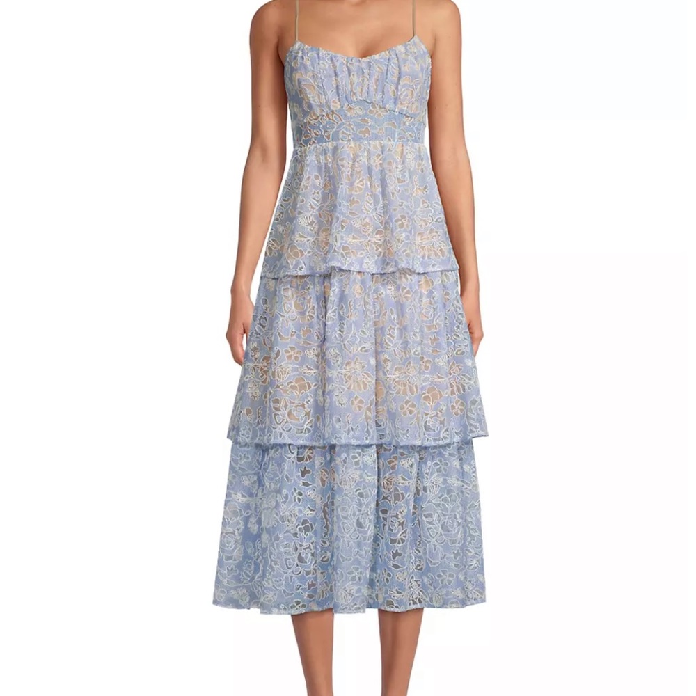 Likely Santos Tiered Lace Midi-Dress NWT